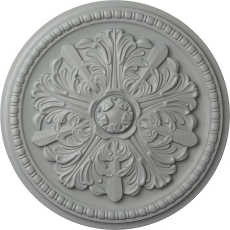 Ekena Millwork Swindon Ceiling Medallion (Fits Canopies up to 2 7/8"), 16 7/8"OD x 1 1/2"P, Primed White CM16SW